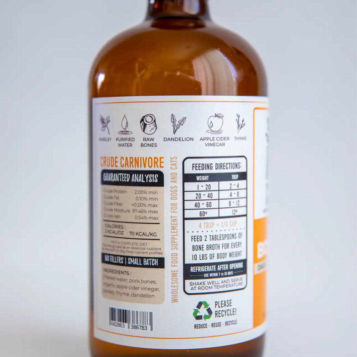 Crude Carnivore Bone Broth- Pork