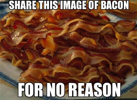 Share this image of bacon for no reason