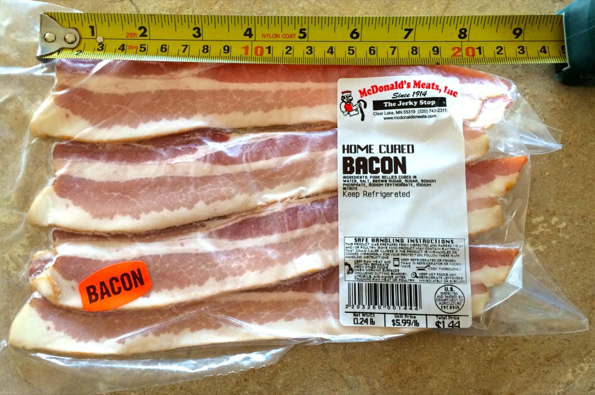 McDonald's Home Cured Bacon Before Cooking