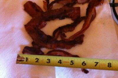 Ye Olde Butcher Shoppe Bacon Finished Cooking Measured