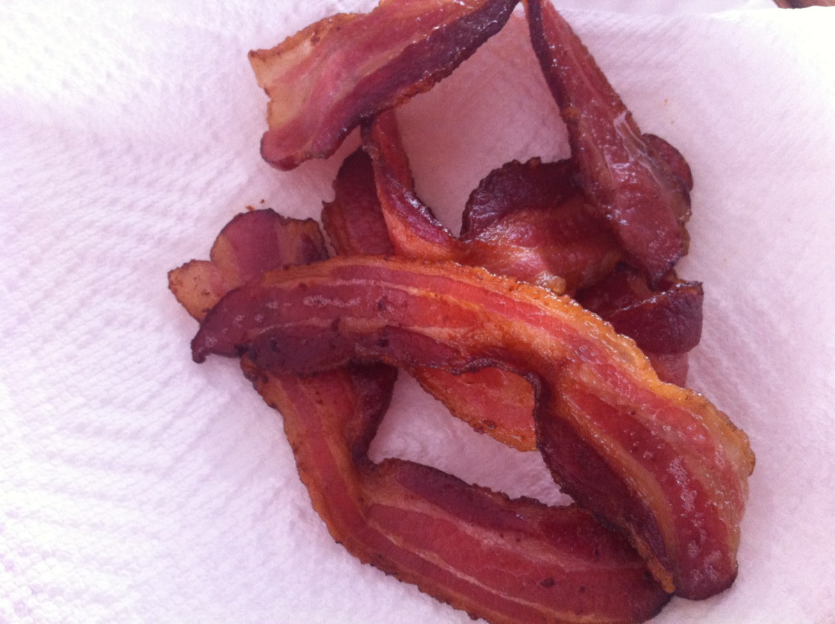 K&R Bacon finished cooking