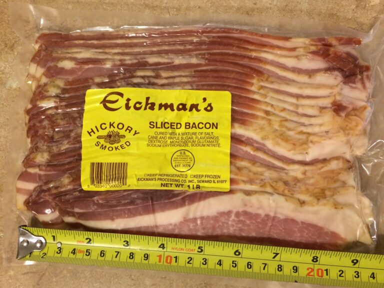 Eickman's Bacon Before Cooking