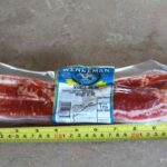 Wenneman Meat Co. Hickory Smoked Bacon Uncooked and Measured to 10.5 inches