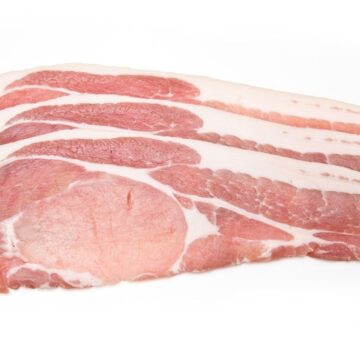 Rashers are the most common type of bacon in the U.K.