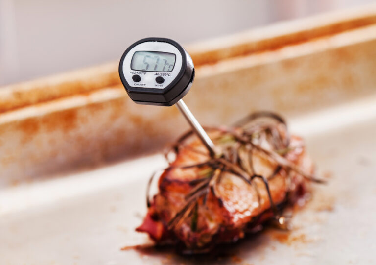 Digital Meat Thermometer In Roast