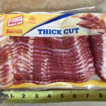 Oscar Mayer bacon package unopened and measured