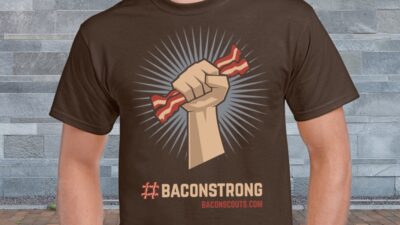 #baconstrong t-shirt available only through Bacon Scouts
