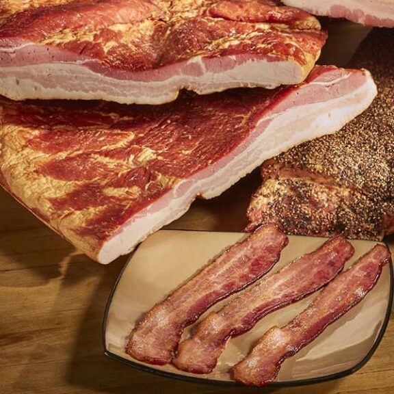 Nitrate-free bacon, contains no nitrites or nitrates